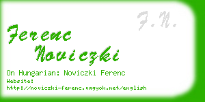 ferenc noviczki business card